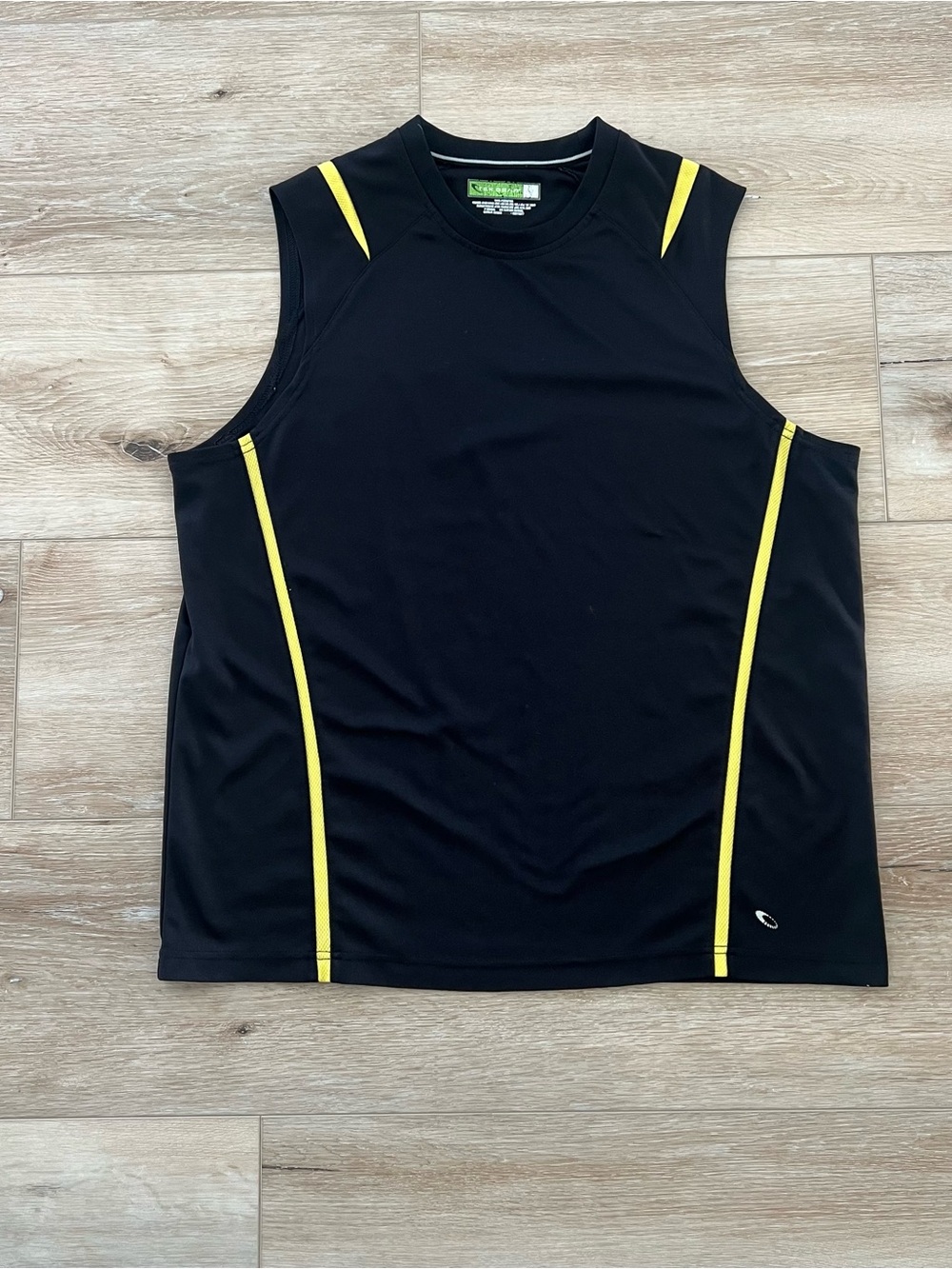 Tek Gear Sleeveless Athletic Tank with Yellow Trim
